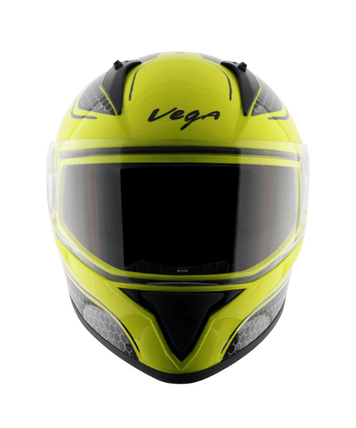 Vega Bolt Hyper Neon Yellow Black Helmet