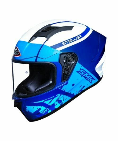 SMK Stellar Squad White Blue Gloss (GL551) Helmet