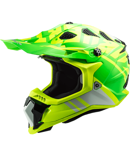 LS2 MX700 Subverter Evo Gammax Gloss H-V Yellow Green Helmet - Matt H-V Yellow Green / S