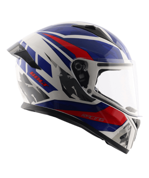 Vega Bolt Rapid White Blue Helmet