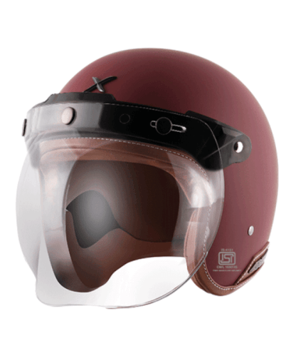 Axor Retro Jet Helmet - Dull Chestnut Red