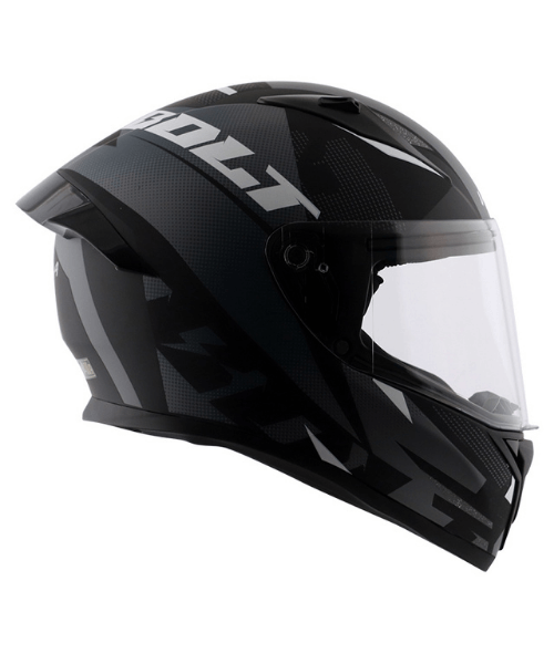 Vega Bolt Macho Dull Black Grey Helmet