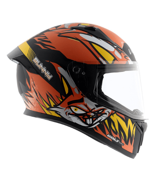 Vega Bolt Bunny Dull Black Orange Helmet