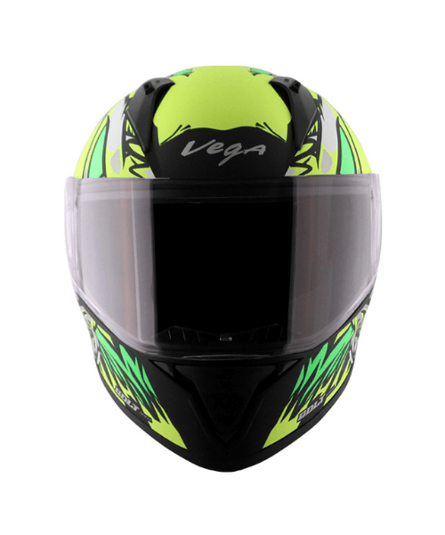 Vega Bolt Bunny Dull Black Neon Yellow Helmet