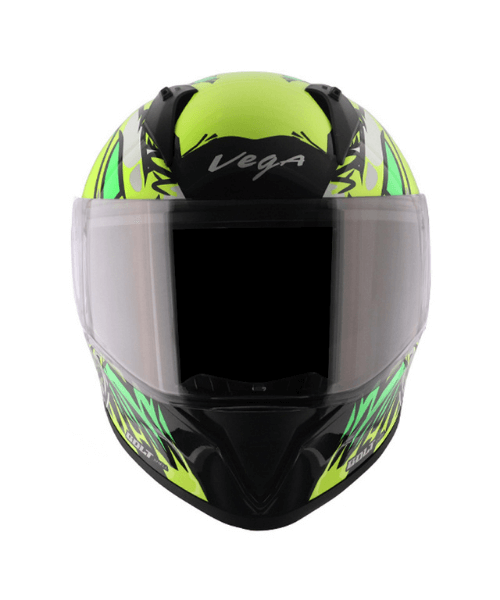 Vega Bolt Bunny Black Neon Yellow Helmet