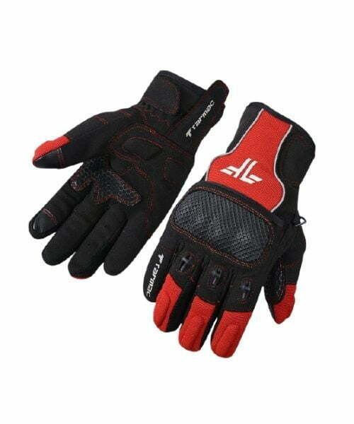 Tarmac Tex Riding Gloves - Black Red