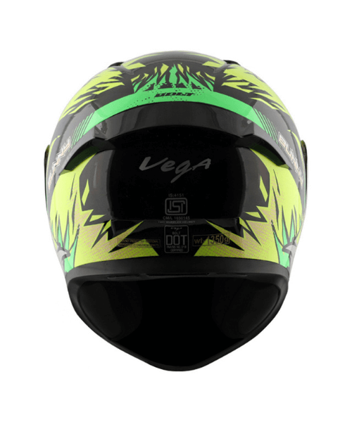 Vega Bolt Bunny Black Neon Yellow Helmet
