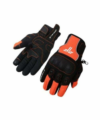 Tarmac Tex Riding Gloves - Black Orange