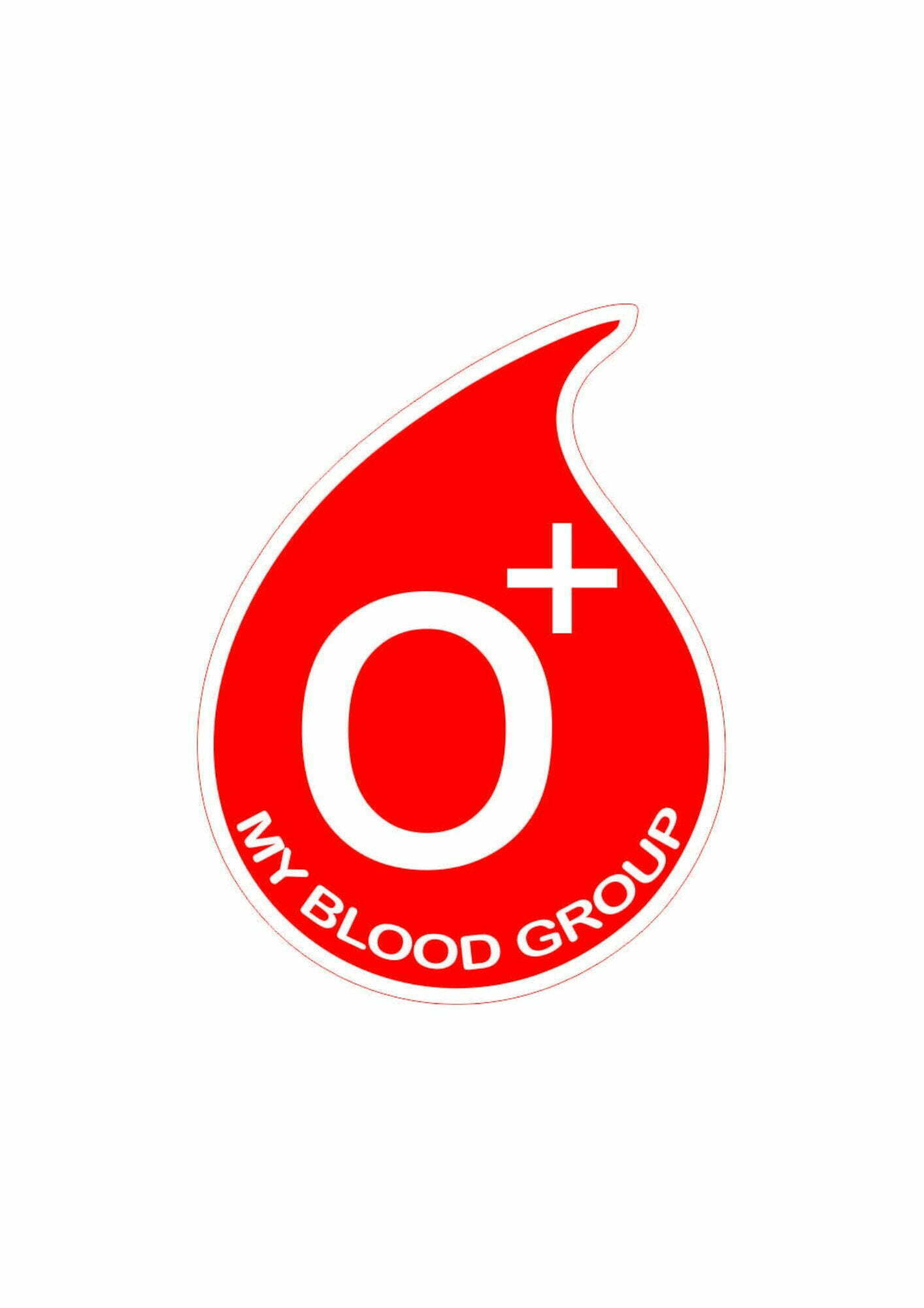 Buy O+ Blood Group Sticker – Bikester Global