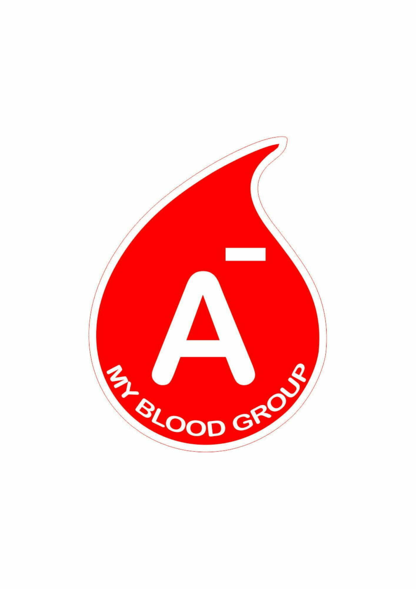 A- Blood Group Sticker