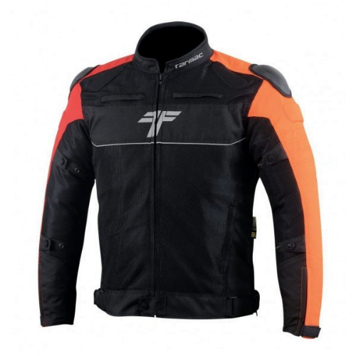 Tarmac One III Level 2 Riding Jacket - Black Red Orange