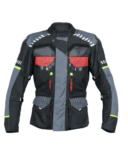 BBG Adventure Riding Jacket - With Chest Guard - Grey