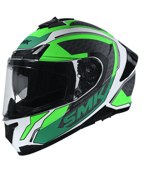 SMK Typhoon RD 1 GL186 Green White Helmet