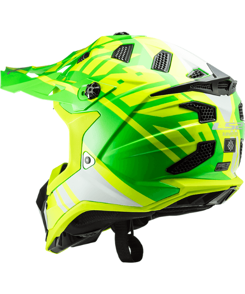 LS2 MX700 Subverter Evo Gammax Gloss H-V Yellow Green Helmet