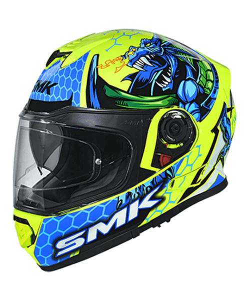 SMK Twister Dragon GL458 Green Blue Helmet