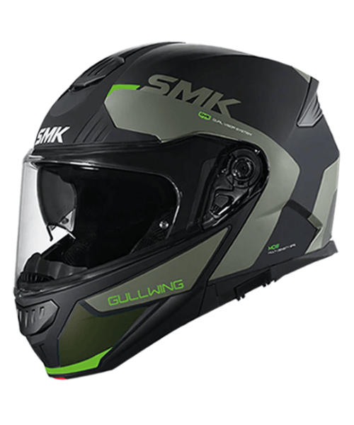 SMK Gullwing Kresto Matt MA288 Black Olive Green Helmet