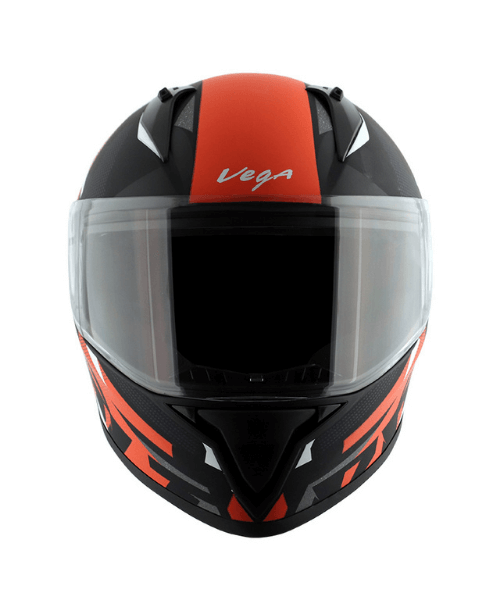 Vega Bolt Macho Dull Black Orange Helmet