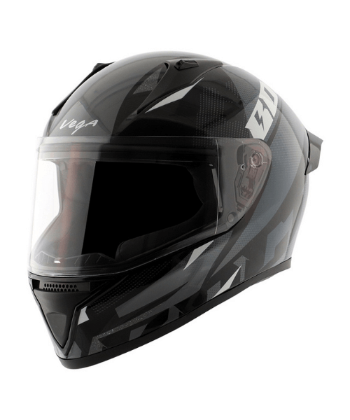 Vega Bolt Macho Black Grey Helmet