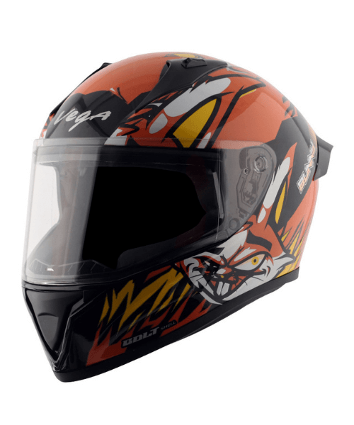 Vega Bolt Bunny Black Orange Helmet