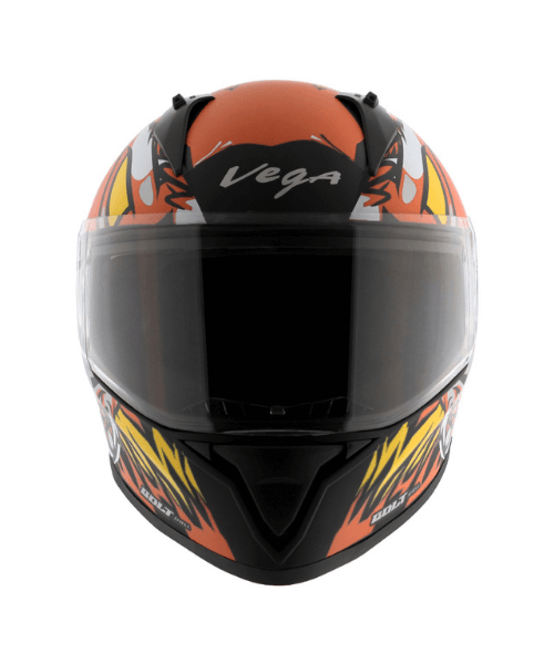 Vega Bolt Bunny Dull Black Orange Helmet