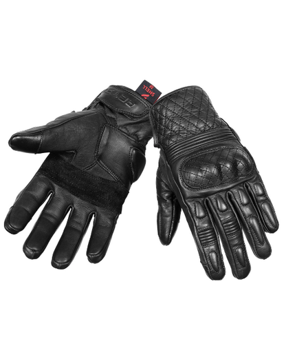 BBG Snell Retro Riding Gloves - Black