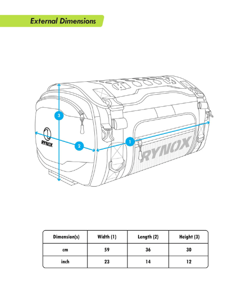 Rynox Navigator Tail Bag 50 ltr