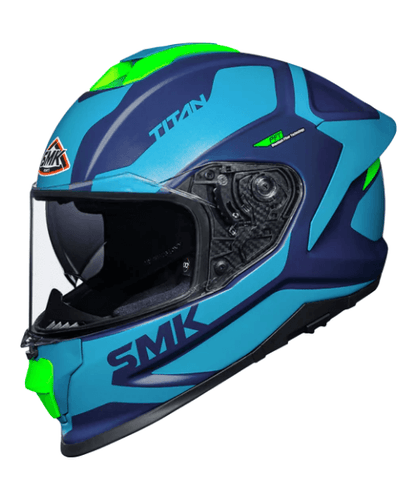 SMK Titan Arok MA558 Blue Green Helmet