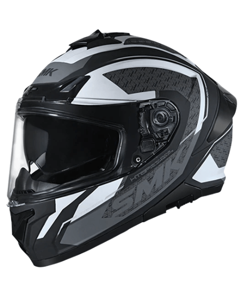 SMK Typhoon RD 1 MA216 Black White Helmet