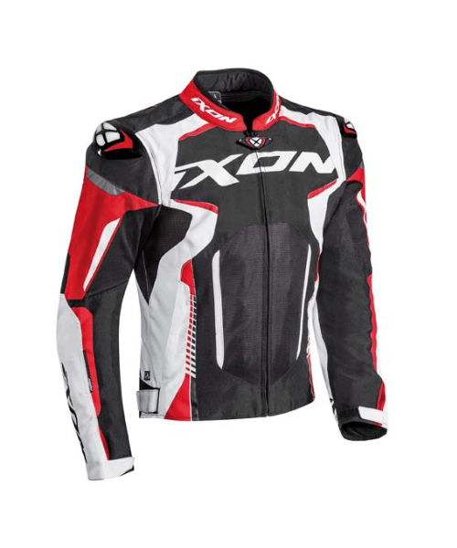 Ixon Gyre Text Riding Jacket - Black White Red
