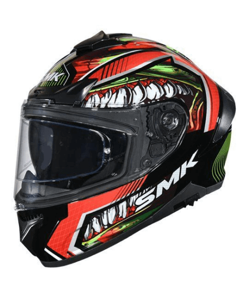 SMK Typhoon Raptor GL233 Red Green White Helmet