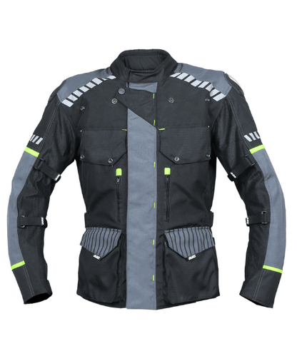 BBG Adventure Riding Jacket - With Chest Guard - Grey