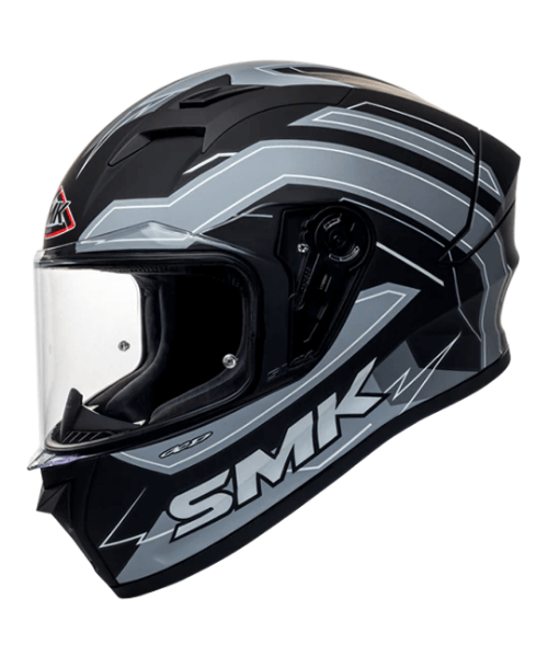 SMK Stellar Bolt MA261 Black Grey Helmet