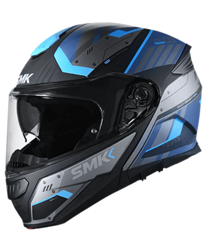 SMK Gullwing Tekker MA265 Black Grey Blue Matt Helmet