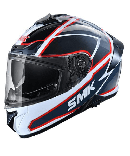 SMK Typhoon Aegis GL123 Black White Helmet