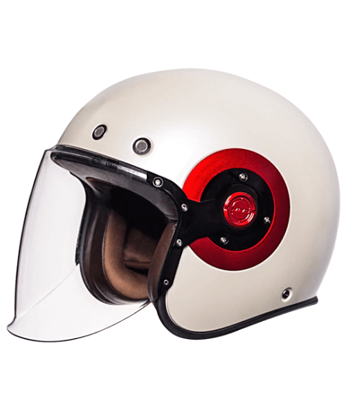 SMK Retro Jet GL130 Pearl White Helmet