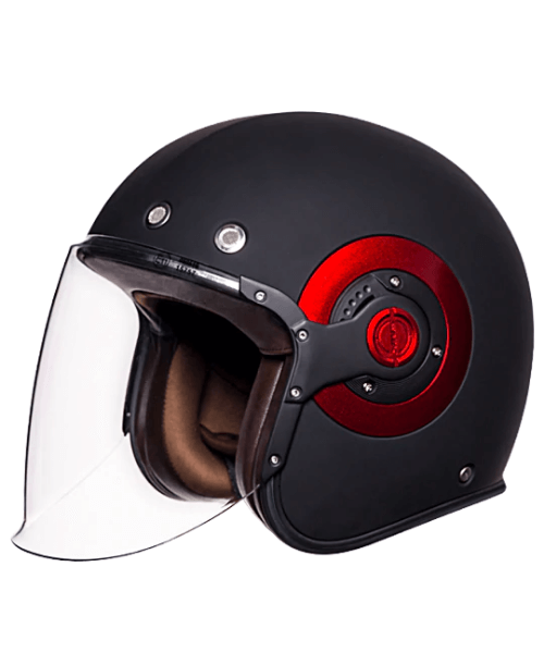 SMK Retro Jet MA 230 Matt Black Helmet