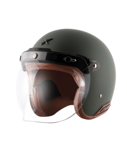 Axor Retro Jet Dull Battle Green Helmet