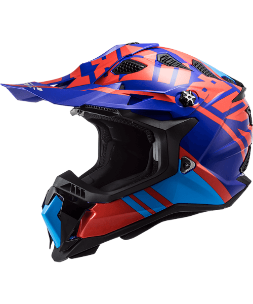 LS2 MX700 Subverter Evo Gammax Gloss H-V Yellow Green Helmet - Gloss Red Blue / M