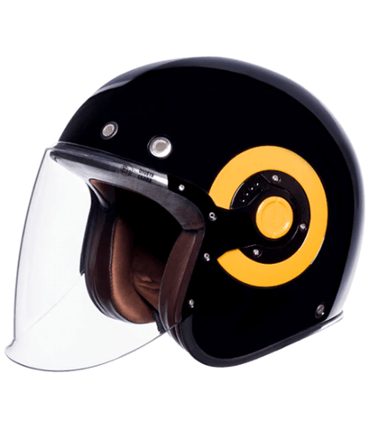 SMK Retro Jet GL 240 Gloss Black Helmet