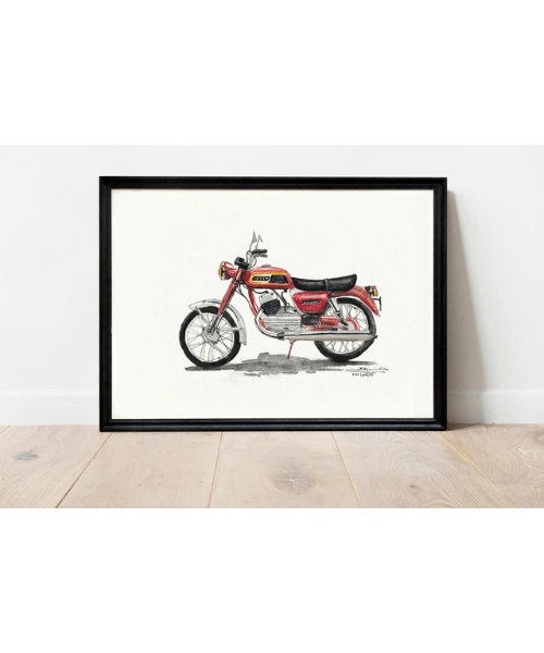 Enjoy the Ride - Yezdi Roadking Motorcycle Wall Art