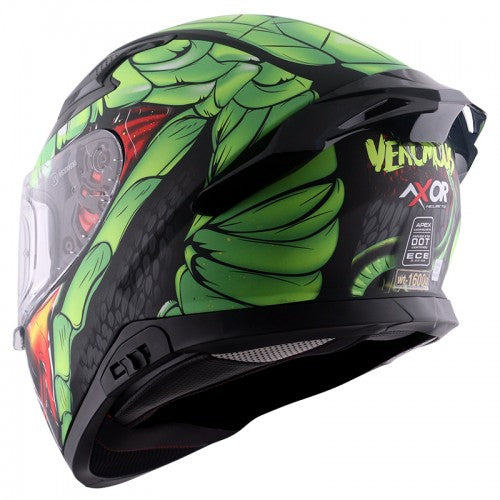 Axor Apex Venomous D/V Helmet - Dull Black Neon Green