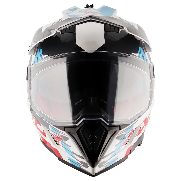 Axor X-cross X1 Dual Visor Helmet - White Red