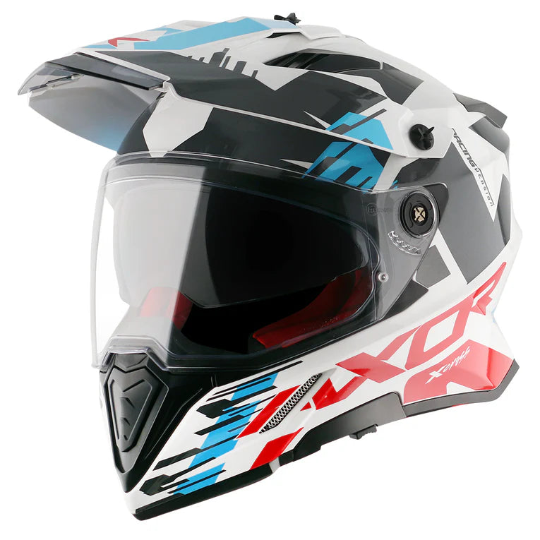 Axor X-cross X1 Dual Visor Helmet - White Red