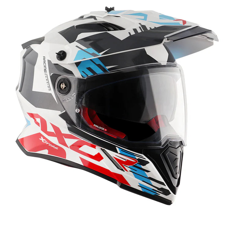 Axor X-cross X1 Dual Visor Helmet - White Red
