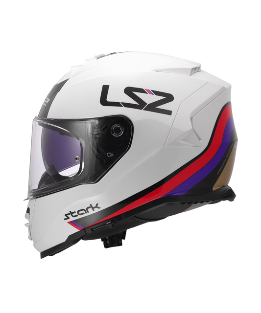 LS2 FF800 Storm II Stark Helmet - Gloss White Red Blue Gold