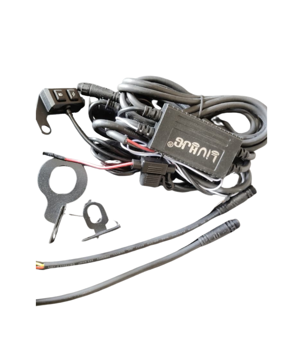 HJG Alpha 3 Wire Braided Fog Light Wiring Harness Kit with Couplers & Canbus